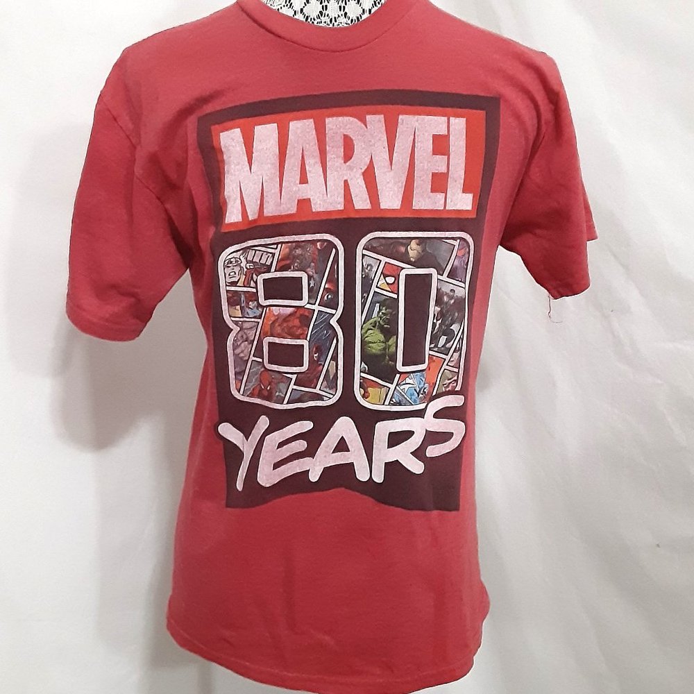 Marvel Comics 80 Years Tee Boys Size Small